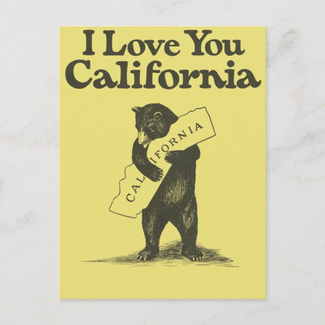Cartão Postal I Love You California (Frente)