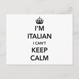 Cartão Postal I‘m Italian and I Can’t Keep Calm