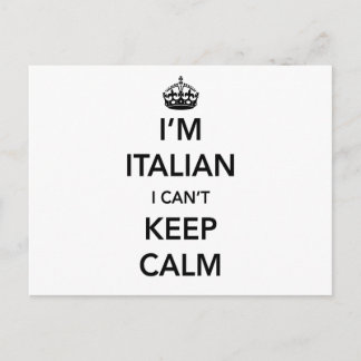 Cartão Postal I‘m Italian and I Can’t Keep Calm