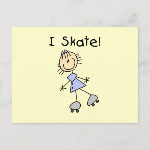 Cartão Postal I Skate Girl Roller Skater