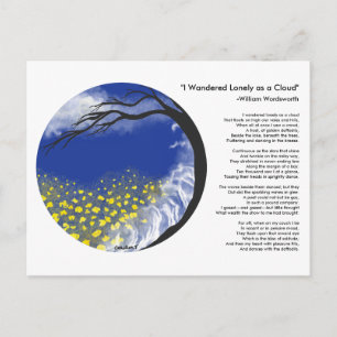 Cartão Postal I Wandered Lonely as a Cloud Mandala Postcard