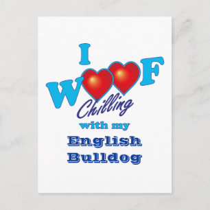 Cartão Postal I Woof English Bulldog