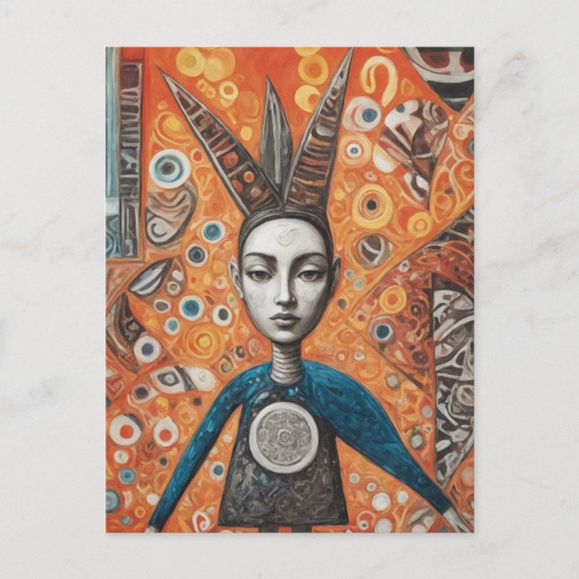 Cartão Postal IA de Colagem de Mídia Mistura (Frente)