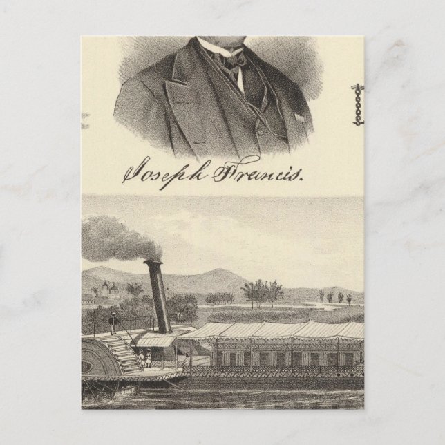 Cartão Postal Iate a vapor de ferro ondulado (Frente)