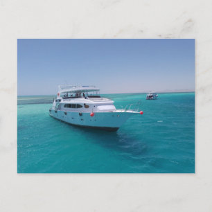 Cartão Postal Iate branco-neve Dahab Lady no Mar Vermelho