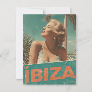 Cartão Postal Ibiza 50 vintage