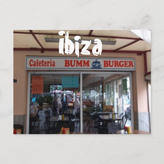 Cartão Postal Ibiza Bumm Burger (Frente)
