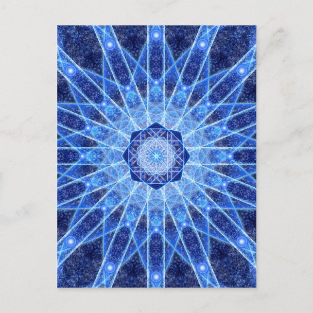 Cartão Postal Ice Lotus Mandala (Frente)