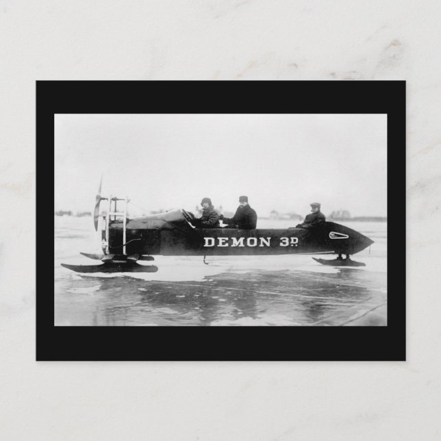 Cartão Postal Ice Racing, Duluth, 1910 (Frente)