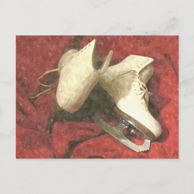 Cartão Postal Ice Skates At Rest Postcard (Frente)