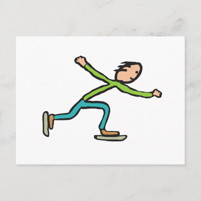 Cartão Postal Ice Skating (Frente)