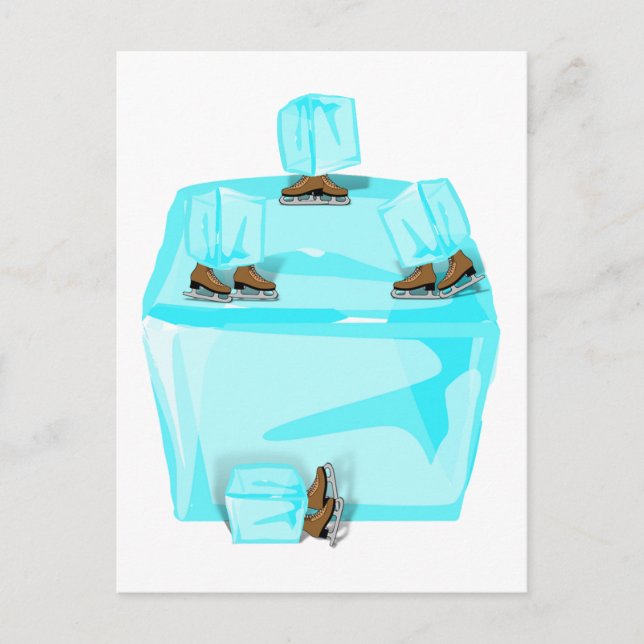 Cartão Postal Ice Skating (Frente)