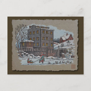 Cartão Postal Ice Skating No Gristmill Pond