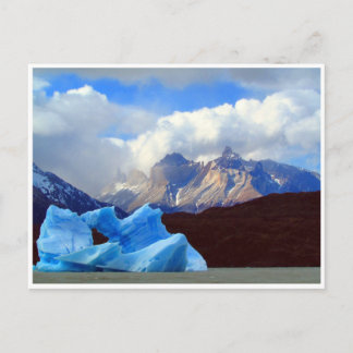 Cartão Postal iceberg azul da patagonia