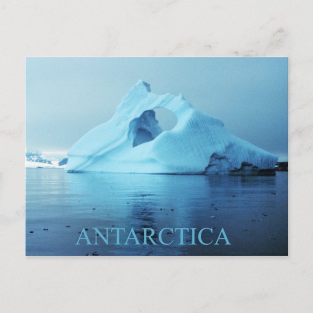 Cartão Postal Iceberg na Antártica (Frente)