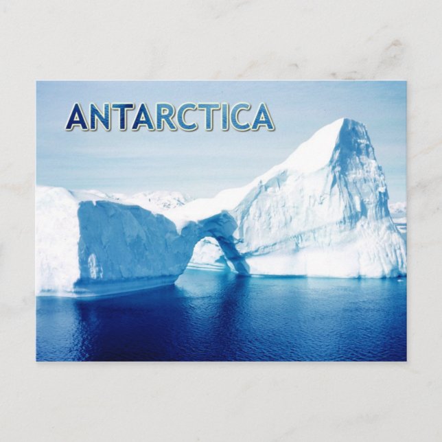 Cartão Postal Iceberg no Estreito de Gerlache, Antártica (Frente)