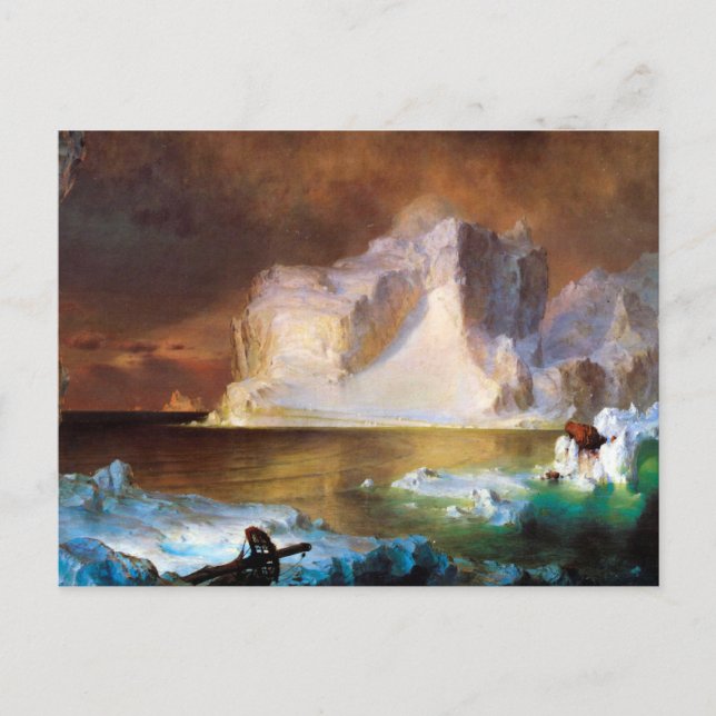 Cartão Postal Iceberg por Frederick Edwin Church (Frente)