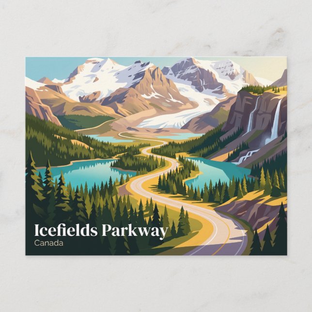 Cartão Postal Icefields Parkway Canadá (Frente)