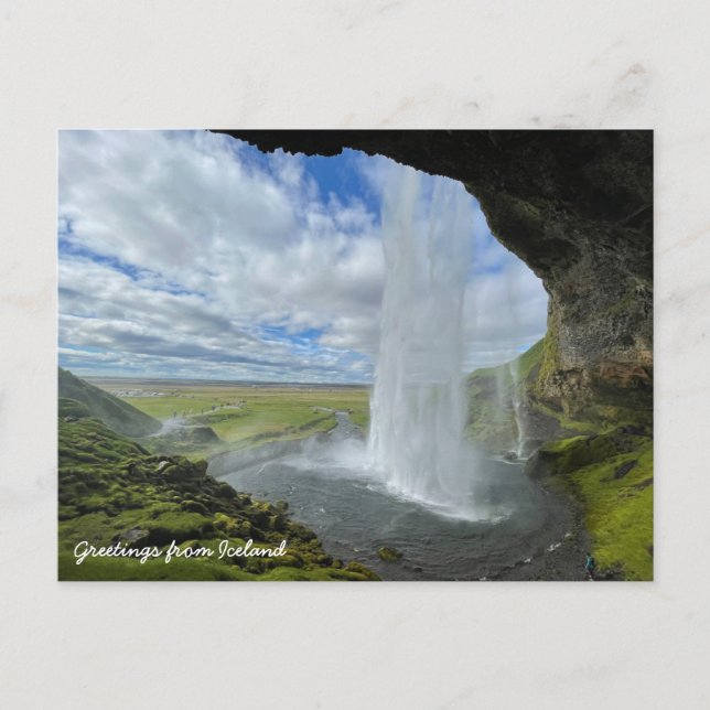 Cartão Postal Icelandic waterfall postcard (Frente)