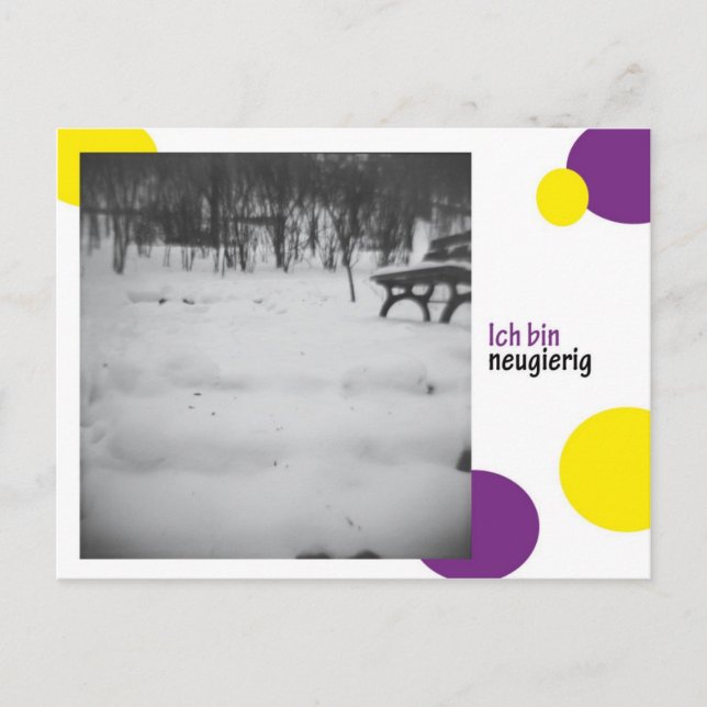 Cartão Postal ich caixa neugierig (Frente)