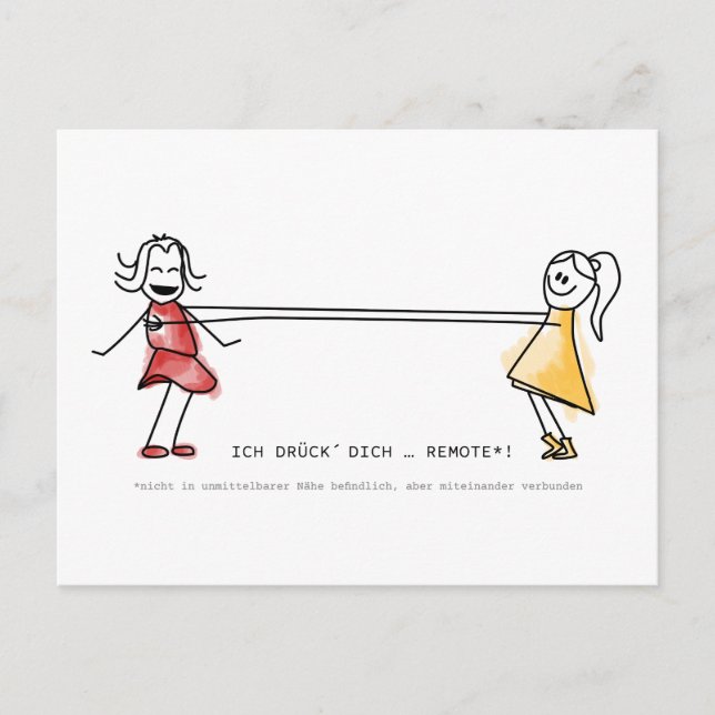 Cartão Postal Ich Drück'Dich ... remoto! (Frente)