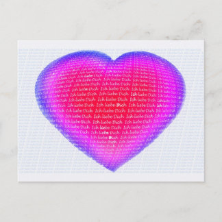 Cartão Postal Ich liebe Dich