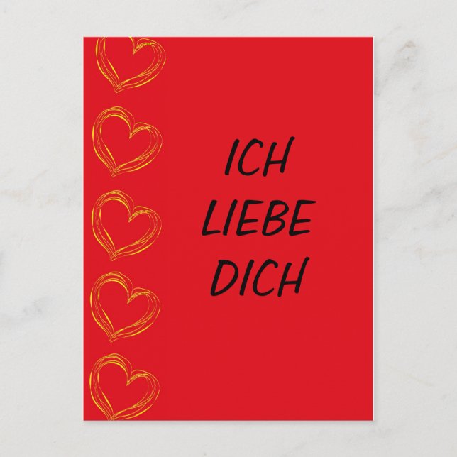 Cartão Postal Ich Liebe Dich - Postkarte (Frente)