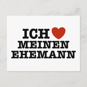 Cartão Postal Ich Liebe Meinen Ehemann
