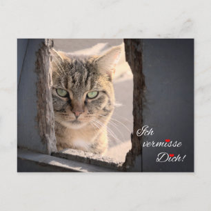 Cartão Postal Ich vermisso Dich!