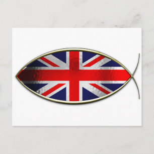 Cartão Postal Ichthus - British Flag