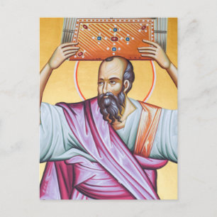 Cartão Postal Ícone Cristão Apostle Paul Orthodox