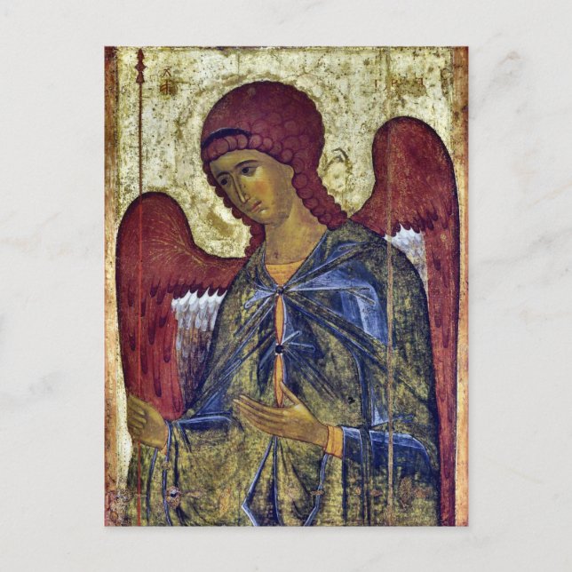 Cartão Postal Ícone Cristão Archangel Gabriel Ortodox (Frente)