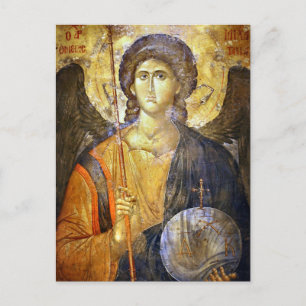 Cartão Postal Ícone Cristão Archangel Gabriel Ortodox
