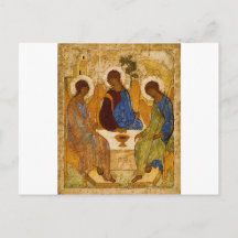 Ícone da Santíssima Trindade Rublev Bizantino Pres