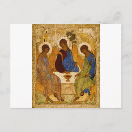 Cartão Postal Ícone da Santíssima Trindade Rublev Bizantino Pres