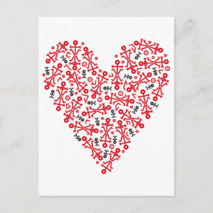 Cartão Postal Ícone de Coração de Amor Arte