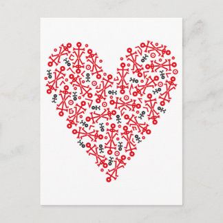 Cartão Postal Ícone de Coração de Amor Arte