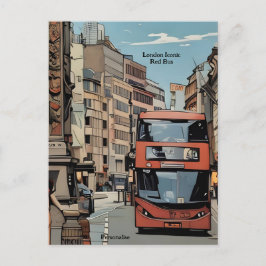 Cartão Postal Ícone de Ônibus Vermelho da Cidade de Londres Ingl
