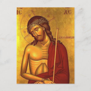 Cartão Postal Ícone do Cristo o Noivo Humildade Extrema