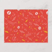 Ícone do Flash Relâmpago e Padrão Doodle