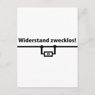 Cartão Postal Ícone do Physik Widerstand zwecklos