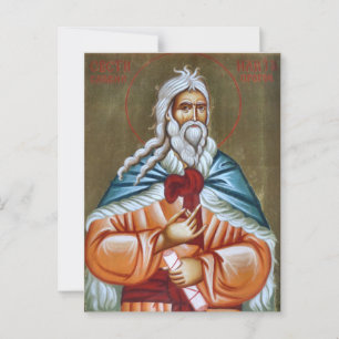 Cartão Postal Ícone Elijah, um profeta sagrado e glorioso