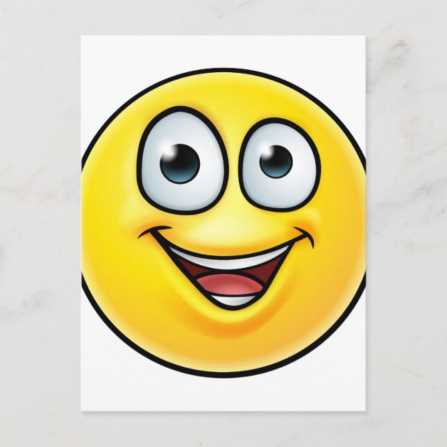 Cartão Postal Ícone Emoji Para Cima (Frente)