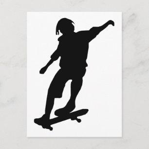 CARTÃO POSTAL ÍCONE LOGO GRÁFICO VETORIAL DE SKATE SPORTS 
