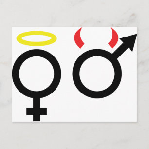 Cartão Postal ícone masculino e feminino