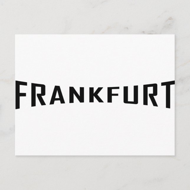 Cartão Postal ícone negro de Frankfurt (Frente)