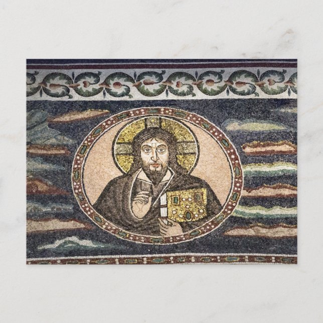 Cartão Postal Ícone Ortodoxo Bizantino de Cristo Blinético (Frente)