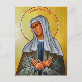 Cartão Postal Ícone Ortodoxo Cristão de Sta. Paula de Roma      
