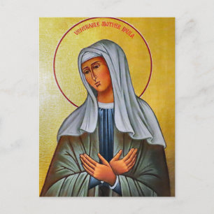 Cartão Postal Ícone Ortodoxo Cristão de Sta. Paula de Roma      