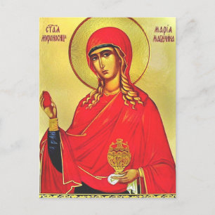 Cartão Postal ícone ortodoxo de Santa Maria Madalena